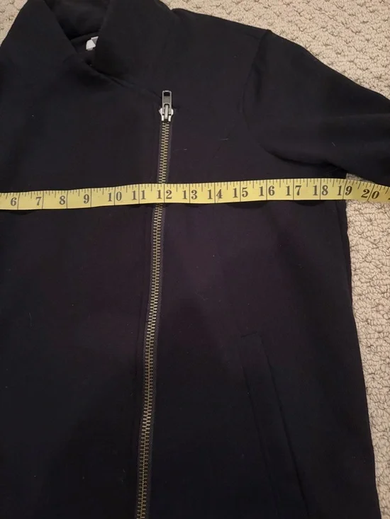 Helmut Lang Black Asymmetrical Zip Cotton Moto Jacket - Picture 7 of 11